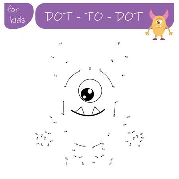 A game with numbers, a point-to-point educational game for children, cartoo.. Stock Illustration