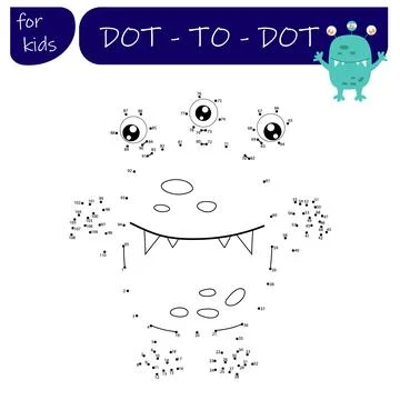 A game with numbers, a point-to-point educational game for children, cartoo.. Stock Illustration