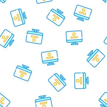 Game operating system vector seamless pattern 库存插图