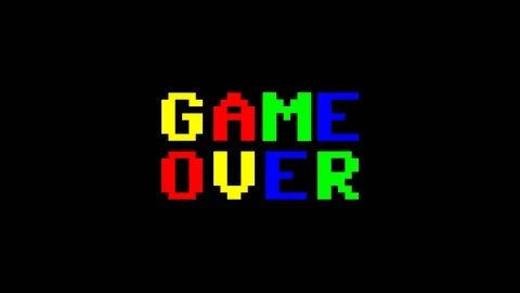Game over 8-bit carousel plain Vídeo Stock 90105130