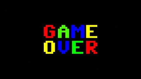 Game over 8-bit carousel plain Stock Illustration
