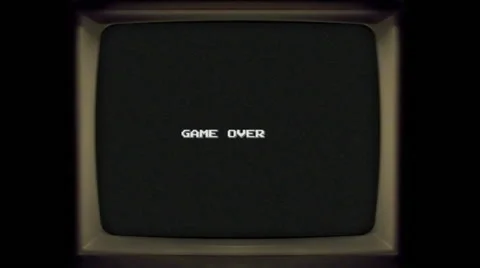 Game over 8bit Stock Footage 58810571