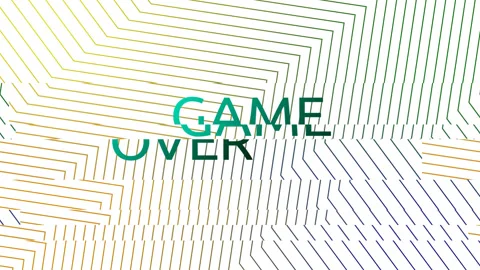 Game over on an animated background. Game over on an abstract animated backgroun Stock Footage 152156635
