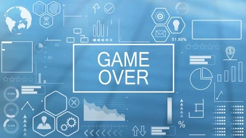 Game Over, Animated Typography Stock Footage 116356454