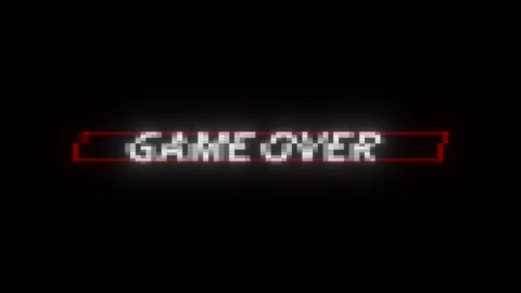 GAME OVER Animation with Glitch Effect Stock Footage 286077643