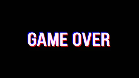 Game Over. Animation of Text With Glitch Effect Stock-Footage 117191842