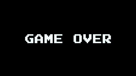 Game Over - Arcade end game screen - Motion Graphic Loop Video stock 43910073
