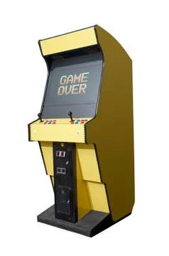 Game over on arcade machine Stock Photos