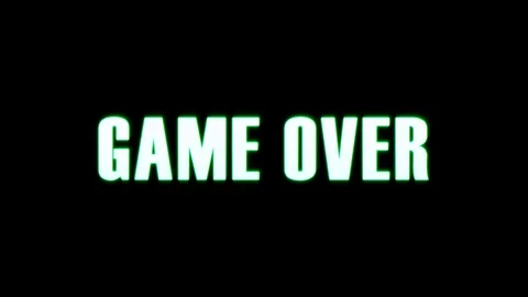 Game Over Background With Dirty Glitch Effect Video stock 95131478