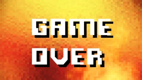 Game over computer fire still Stock Illustration