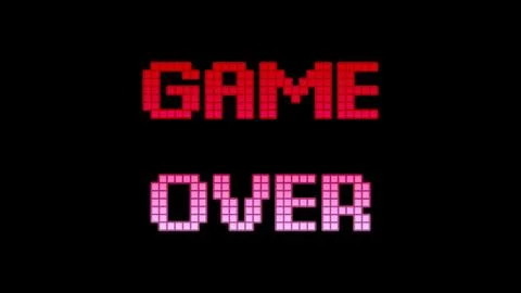 Game over cubes Stock Illustration