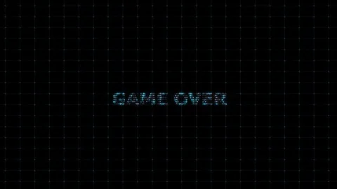 Game over, with digital binary code, digital coding, computational operation, IT Stock Footage 104949244