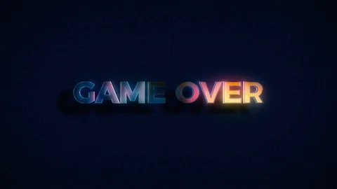 Game Over Generated with glitch effect Video stock 120479521