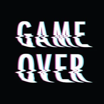 Game over glitch Illustrazione stock
