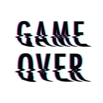 Game over glitch Stock Illustration