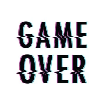 Game over glitch Stock Illustration