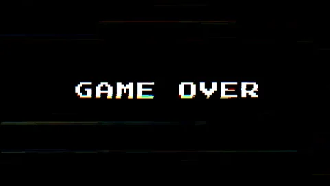 Game over glitch text animation. Stock Footage 311693412