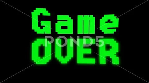 Game over glitching 80s style arcade machine Stock Illustration