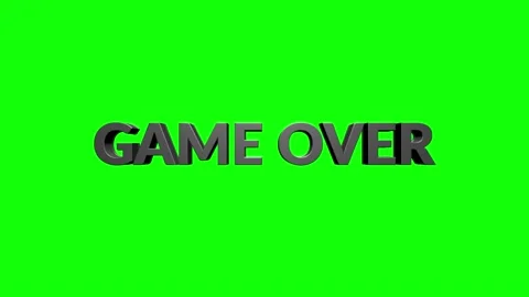 Game over gold text on animation. Retro, colorful video footage. Stock Footage 153812838