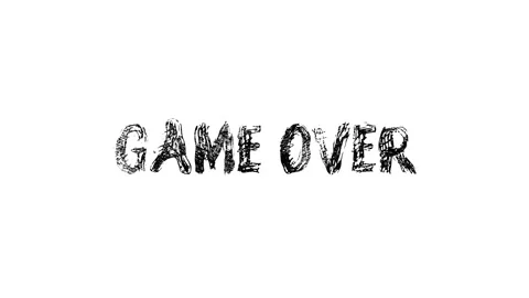 Game over hand draw lettering calligraphy. Animation of doodled. Motion graphics Stock Footage 150769540