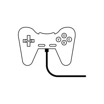 Game over icon Stock Illustration