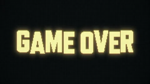 GAME OVER on Jumbotron LED screen Stock Footage 254213280