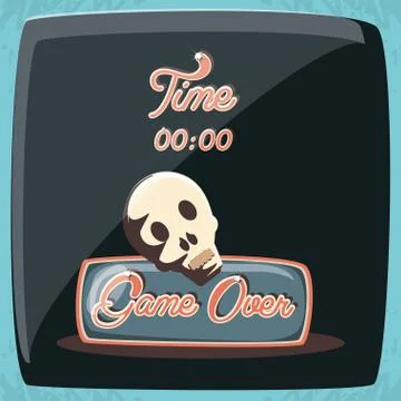 Game over label retro Stock Illustration