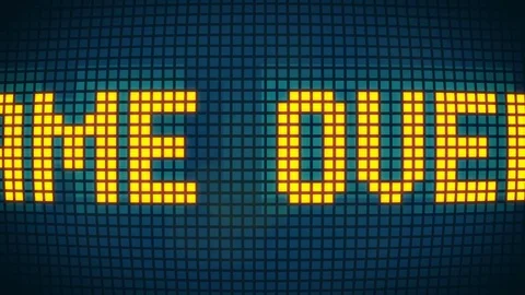 Game over, Led Display message Stock Footage 84992155