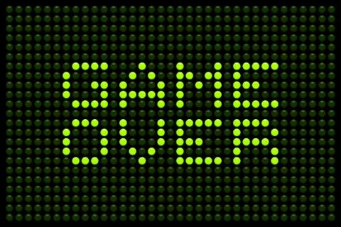 Game Over Message on a LED Screen Stock Illustration