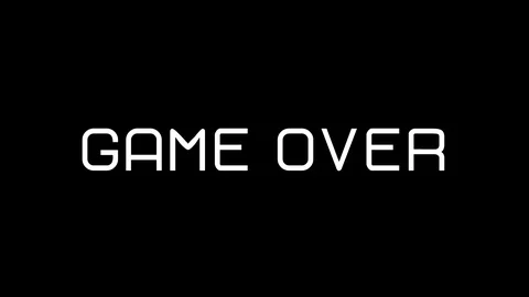 Game Over - Modern Arcade end game screen - Motion Graphic with Sound Video stock 73935582