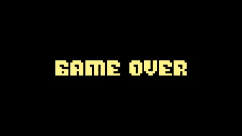 Game Over Pixel Text Animation for Retro Gaming Videos Stock-Footage 308647480
