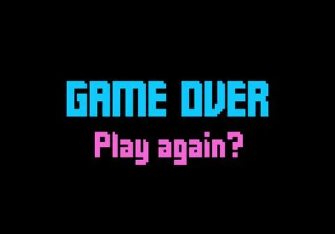Game over pixel. Vector illustration of cross stitch and t-shirt pattern. 스톡 일러스트