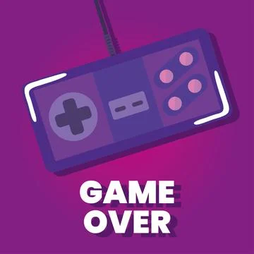 Game over postcard Ilustração Stock