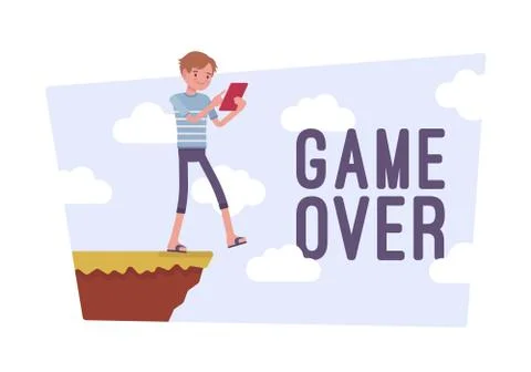 Game over poster Stock Illustration