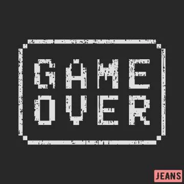 Game over print design Stock Illustration