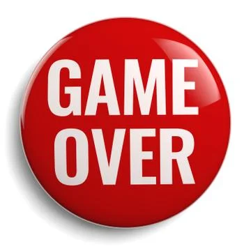 Game Over Red 3D Icon Stock Illustration