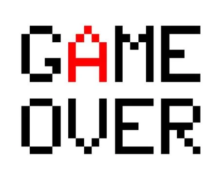 Game Over Retro 8 Bit Style Stock Illustration