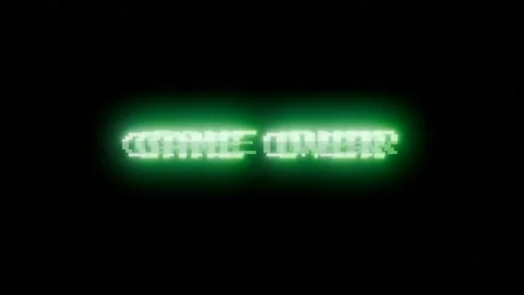Game Over Retro Pixel Glitch Animation - Matrix Green Gaming Loop Stock Footage 331665665