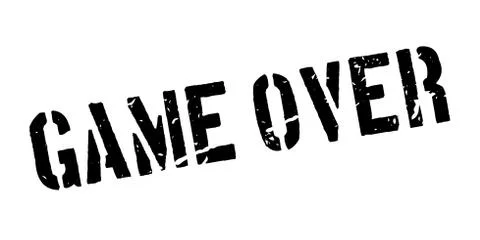 Game Over rubber stamp Stock Illustration