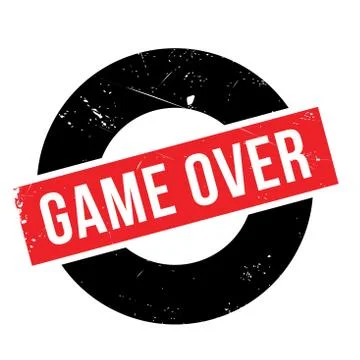 Game over rubber stamp Ilustração Stock