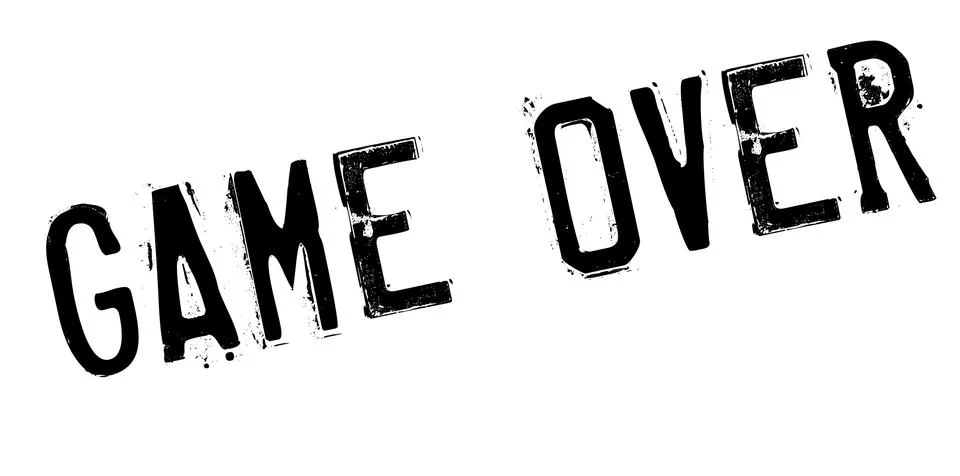 Game over rubber stamp Ilustração Stock