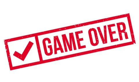 Game Over rubber stamp Stock Illustration