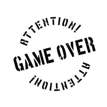 Game over rubber stamp Ilustração Stock