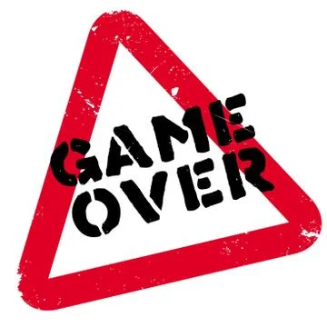 Game over rubber stamp Ilustração Stock