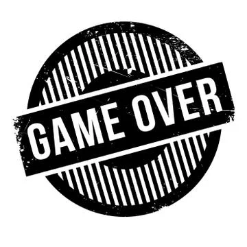 Game over rubber stamp Ilustração Stock