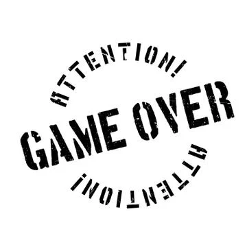 Game Over rubber stamp Stock Illustration