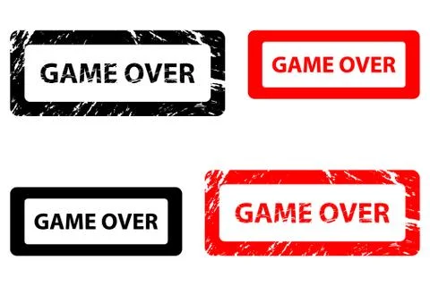 Game Over rubber stamp Stock Illustration