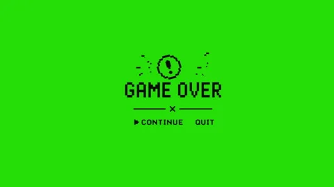 Game Over Screen Animation Green Screen 動画素材 339639125