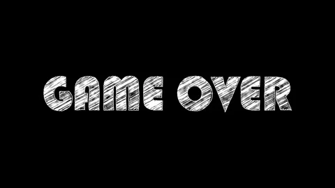 Game Over Scribble Text Animation Video stock 316305810