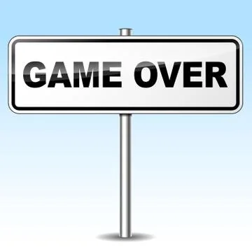 Game over sign Stock Illustration